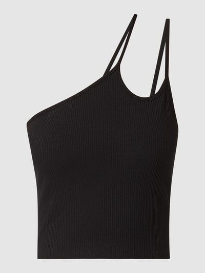 NA-KD Crop Top im One-Shouler-Look  Black 2