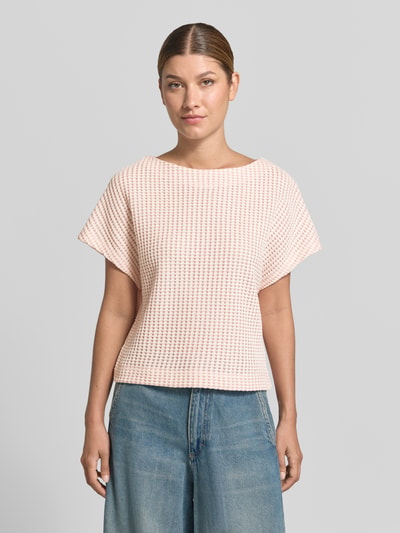 OPUS t-shirt o kroju regular fit z mieszanki bawełny model 'Gutina' Jasnoróżowy 4