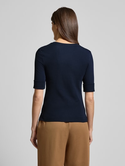 Lauren Ralph Lauren T-Shirt mit V-Ausschnitt Modell 'JUDY' Dunkelblau 5