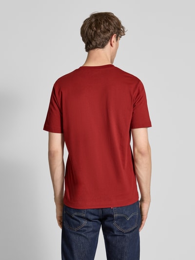 Marc O'Polo Regular Fit T-Shirt aus reiner Baumwolle Bordeaux 5
