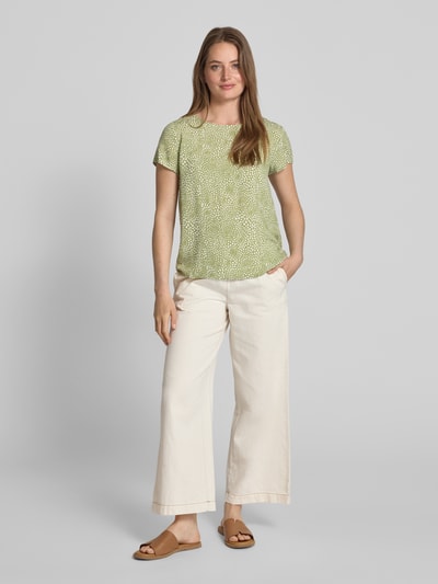 Vila Regular Fit Blusenshirt aus Viskose mit Rundhalsausschnitt Schilf 1