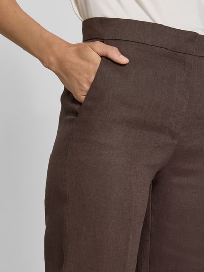 Mango Stoffhose mit Bundfalten Modell 'TEMPOLI' Dunkelbraun 3