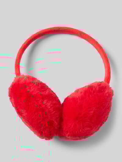 Pieces Ohrenwärmer mit Webfell-Optik Model 'JEANEL' Rot 1
