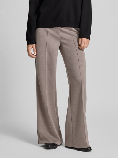 Christian Berg Woman Spodnie z szeroką nogawką i szwami podłużnymi Szarobrązowy 4