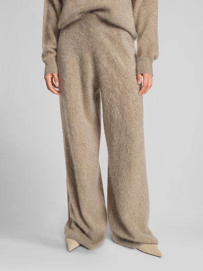 BOSS Oversized Weite Hose aus Kaschmir Modell 'FIBURA' Beige 4