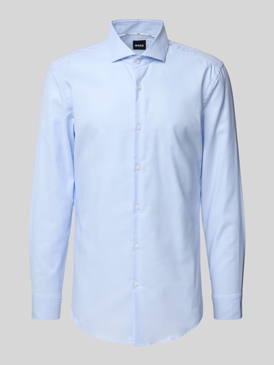 BOSS Slim Fit Business-Hemd mit Kentkragen Modell 'Hank' Bleu 2