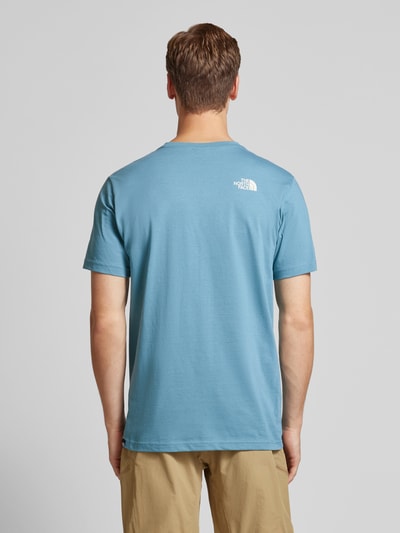 The North Face T-shirt z nadrukiem z logo Petrol 5