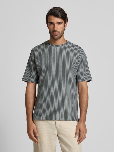 MCNEAL T-shirt met geribde ronde hals Petrol - 4