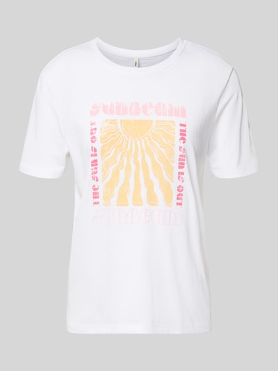 Only Regular Fit T-Shirt aus reiner Baumwolle Modell 'HENNY LIFE' Weiss 2