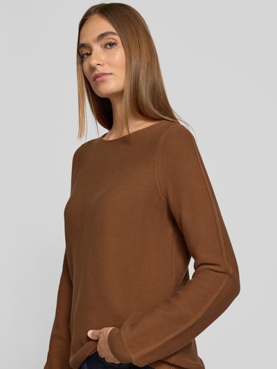 Christian Berg Woman Strickpullover mit gerippten Abschlüssen Cognac 3
