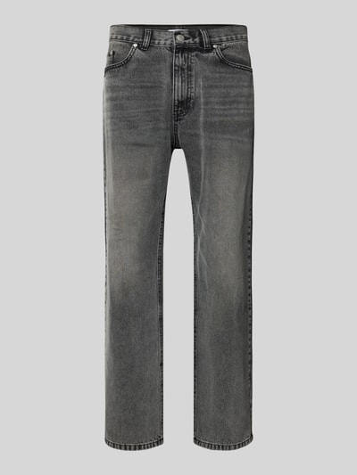 REVIEW Baggy Fit Jeans im 5-Pocket-Design Dunkelgrau 2
