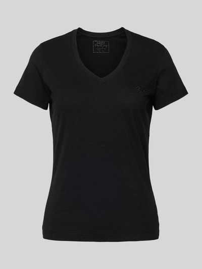 Guess T-Shirt mit Label-Stitching Black 2