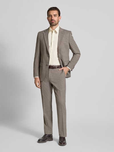 BOSS Regular fit pantalon in geweven look Beige - 1