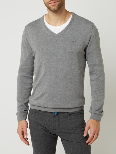 s.Oliver RED LABEL Pullover aus Baumwolle  Silber 4