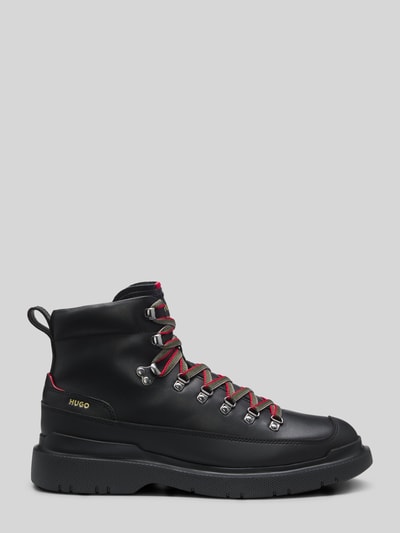 HUGO Boots aus Kalbnappa mit Profilsohle Black 3