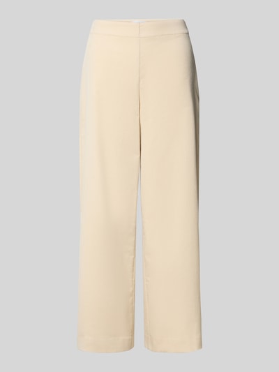 comma Wide leg pantalon met structuurmotief Zand - 2