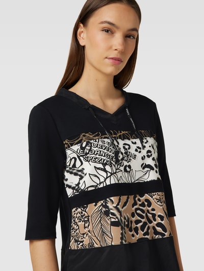 Marc Cain Sports Women's T Shirt With Heart And Striped Details AS 48.16 J54 COL 110 main image 0