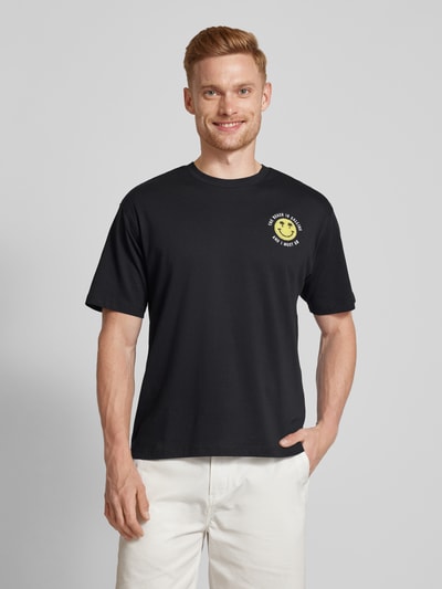 MCNEAL T-shirt met motiefprint, model 'PAXTON' Zwart - 4