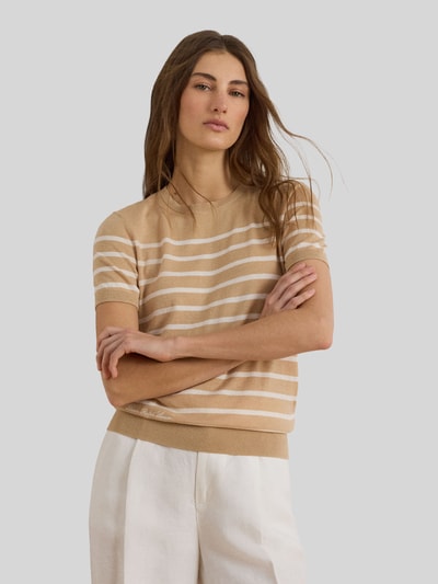 Lauren Ralph Lauren Regular Fit Pullover aus Baumwoll-Mix mit kurzen Ärmeln Apricot 4