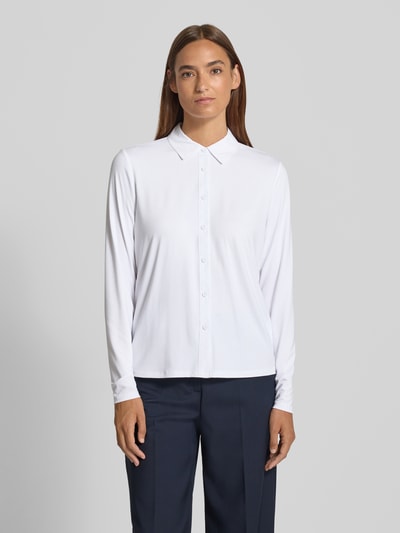 COMMA Slim fit overhemdblouse met doorknoopsluiting Wit - 4