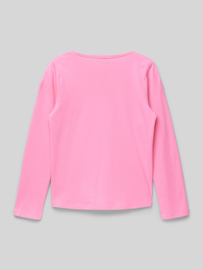 Tom Tailor Regular Fit Langarmshirt mit interaktivem Pailetten-Besatz Pink 3