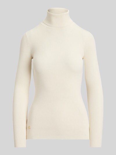 Lauren Ralph Lauren Slim fit coltrui van mix van katoen en modal Ecru - 2