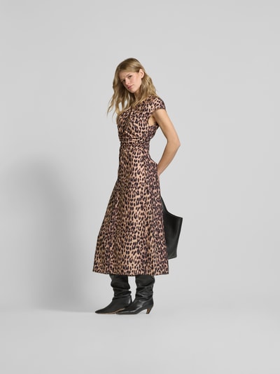BAUM & PFERDGARTEN Maxikleid mit Raffungen Hellbraun 1