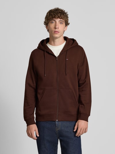Tommy Jeans Regular Fit Sweatjacke aus Baumwoll-Mix Dunkelbraun 4