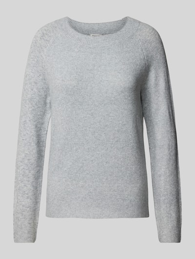 Only Gebreide pullover met ronde hals, model 'RICA' Lichtgrijs gemêleerd - 2