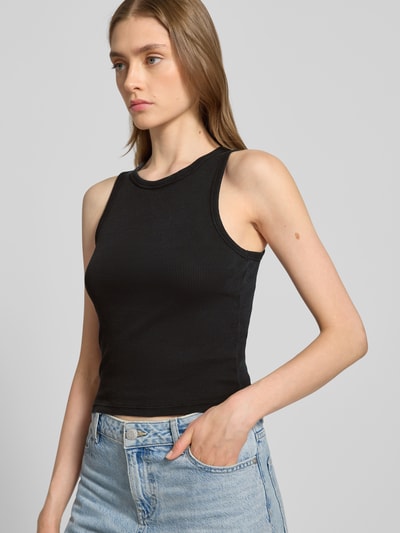 Review Top bluzkowy z ramiączkami na krzyż Czarny 3