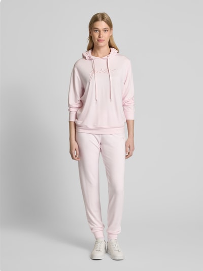 Guess Oversized Hoodie mit Tunnelzug Modell 'LUCIA' Rosa 1