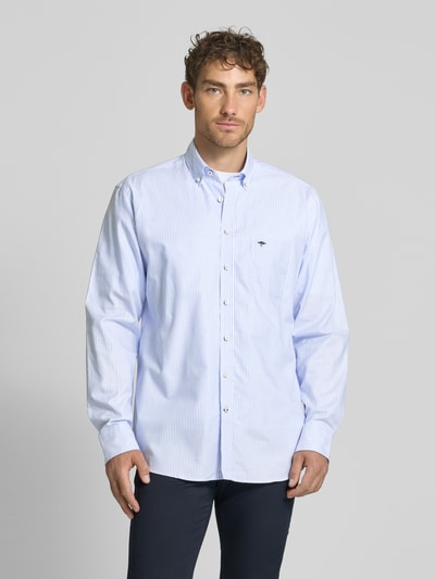 Fynch-Hatton Regular fit vrijetijdsoverhemd met streepmotief, model 'All Season' Bleu - 4