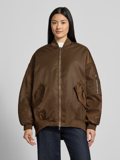 miss goodlife Oversized Bomberjacke mit Stehkragen Mittelbraun 4