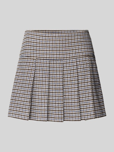 MAX&Co. Spódnica mini z mieszanki żywej wełny model ‘CANTO’ Błękitny 2