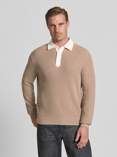 GANT Regular Fit Pullover aus Baumwoll-Woll-Mix Taupe 4