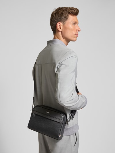BOSS Torba na ramię z naturalnej skóry bydlęcej Czarny 1