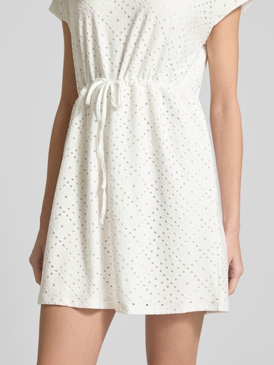 Vero Moda Getailleerde mini-jurk met ajourpatroon, model 'TASSA' Wit - 3
