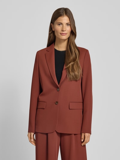 s.Oliver BLACK LABEL Żakiet o kroju regular fit z twillu Rdzawoczerwony 4