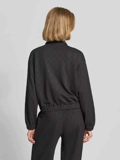HUGO Regular Fit Sweatjacke mit Allover-Muster Modell 'DAYANE' Black 5