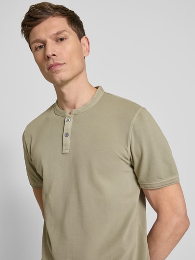 Cinque Slim Fit Poloshirt mit Rundhalsausschnitt Modell 'LANO' Oliv 3