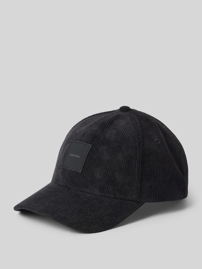 CK Calvin Klein Basecap aus Cord mit Label-Patch Black 1