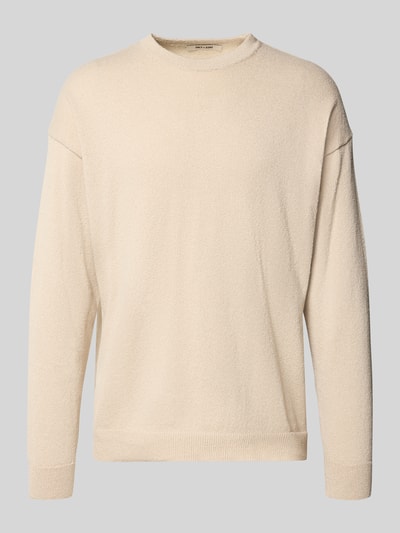 Only & Sons Relaxed Fit Strickpullover mit Baumwoll-Anteil Modell 'JOB' Beige 2