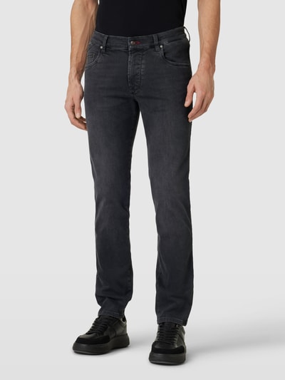 bugatti Slim Fit Jeans in unifarbenem Design Silber 4