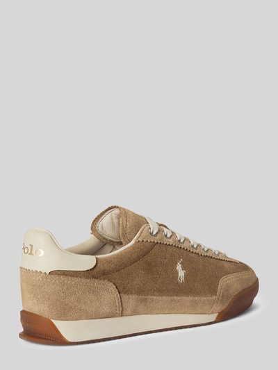 Polo Ralph Lauren Low Top Sneaker aus echtem Veloursleder Modell 'HESTER' Beige 4