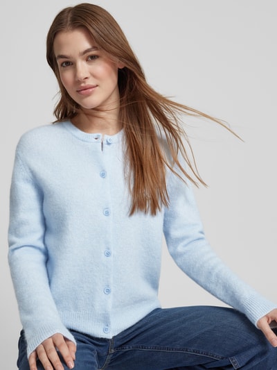 Samsøe & Samsøe Strickjacke mit Knopfleiste Hellblau 3