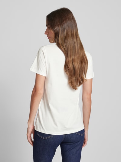 Kaffe T-Shirt mit Statement-Print Modell 'polly' Weiss 5