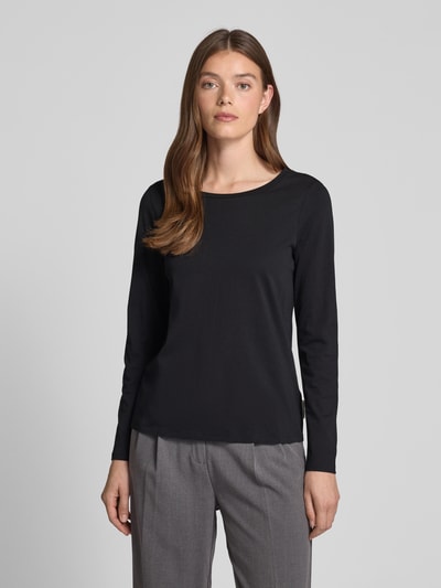 Marc O'Polo Longsleeve aus Baumwolle mit Logo-Detail Black 4