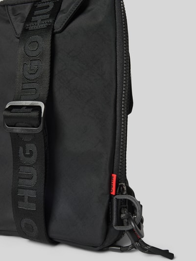 HUGO Schultertasche mit Label Print Black 3