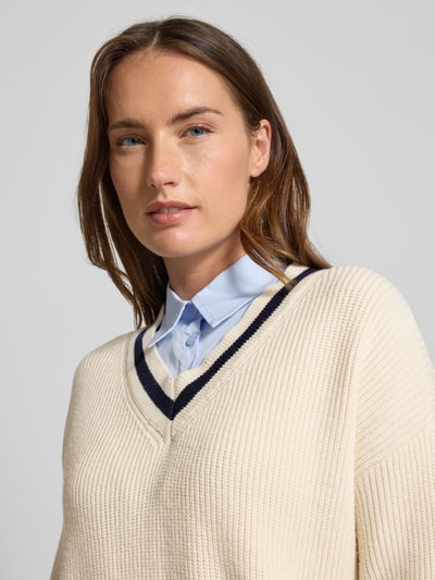 Mango Strickpullover im 2-in-1-Look Modell 'CHIARA' Beige 3