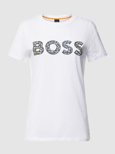 BOSS Orange T-Shirt mit Logo-Print Weiss 2